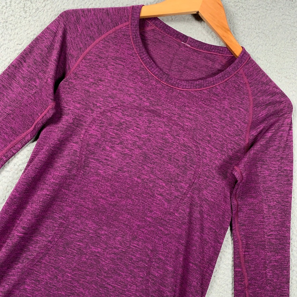 Lululemon Swiftly Tech Long Sleeve Shirt Womens XS Purple Crew Neck Active Top